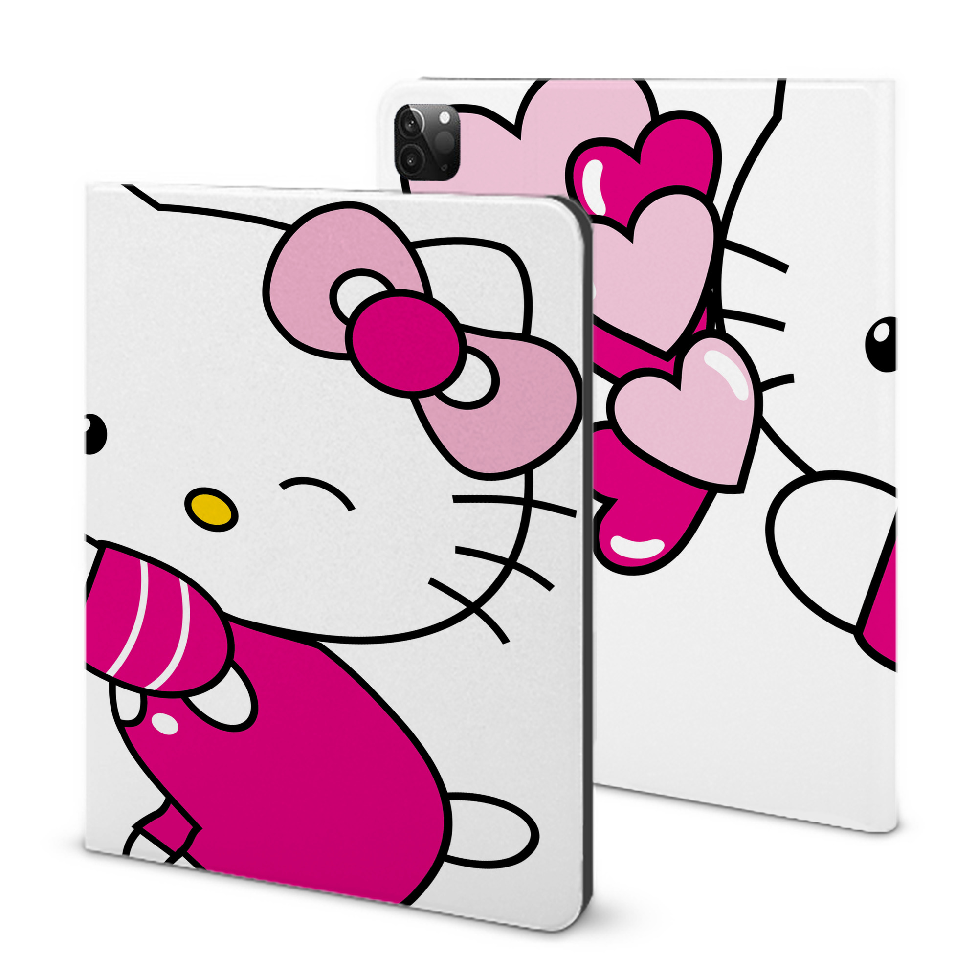 （画像用） Hello Kitty ハローキティ IPadケース ペンホルダー付き ブックスタイルデザイン